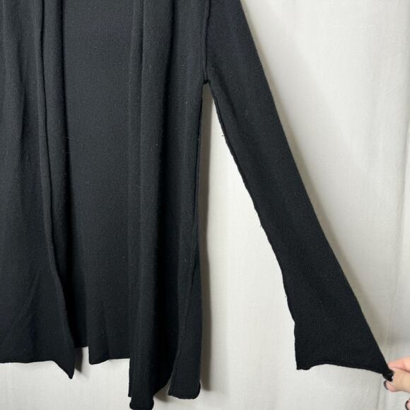 BCBGMaxAzria / black wool angora blend open front cardigan sweater / S - Picture 5 of 7